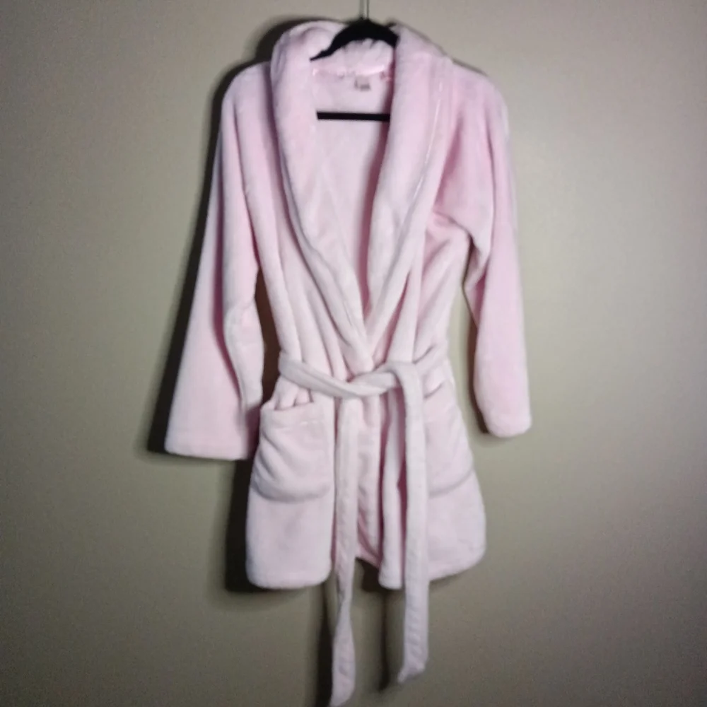 Victoria's Secret ANGEL Cozy Plush Short Robe Pink M/L